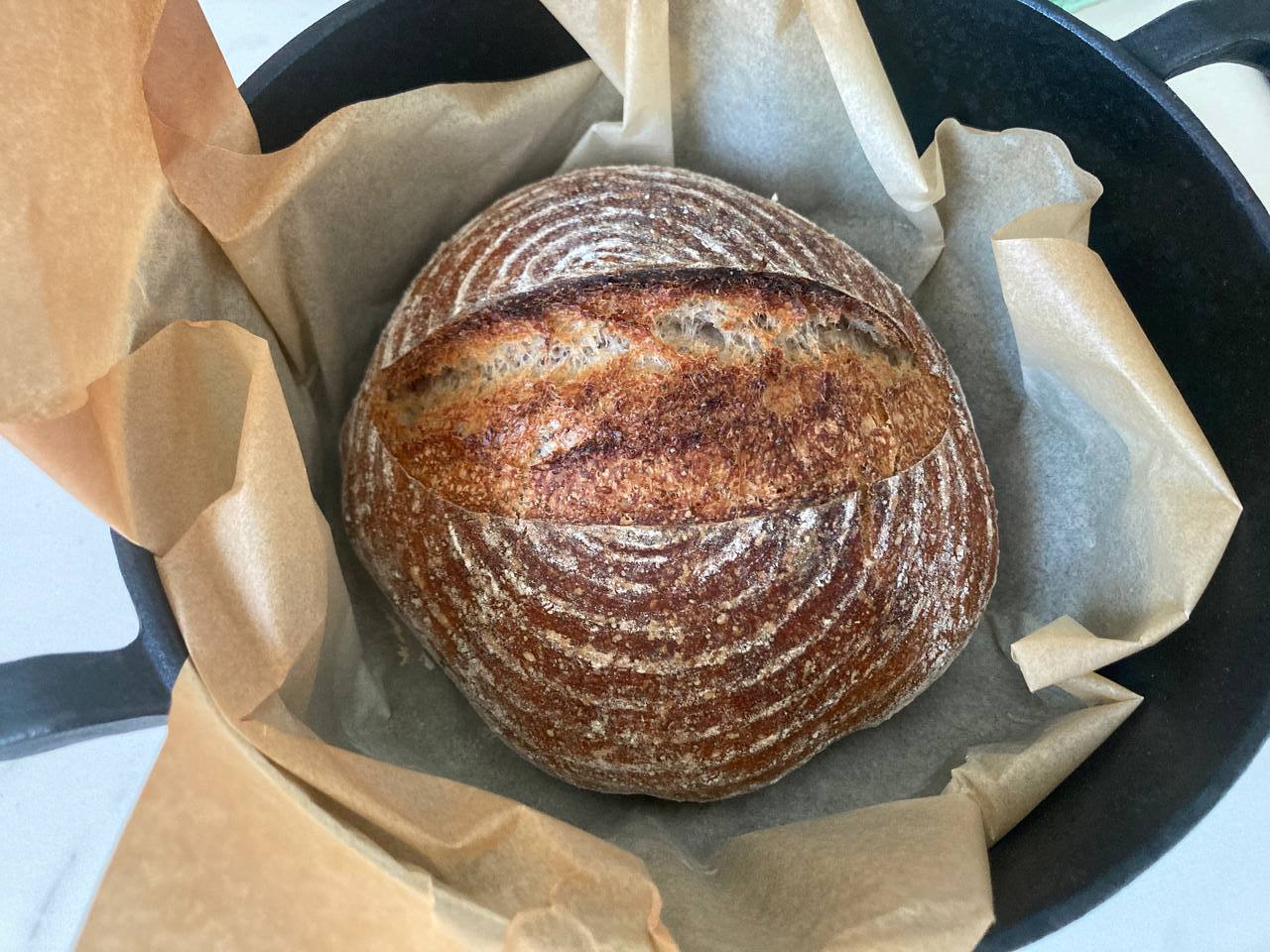 Sourdough bread with sesame and poppy seeds